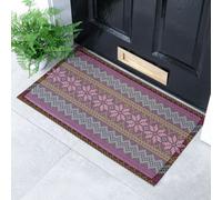 Artsy Doormats Fair Isle Purple Patterned Doormat (70X40Cm)
