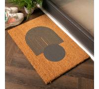 Artsy Doormats Grey Abstract Sphere And Lines Doormat