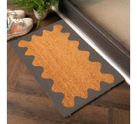 Artsy Doormats Grey Classic Wavey Framed Doormat