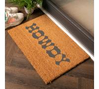 Artsy Doormats Grey Cowboy Howdy Text Doormat
