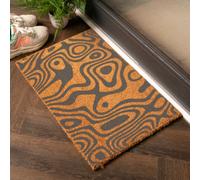 Artsy Doormats Grey Doodle Paint Swirls Doormat