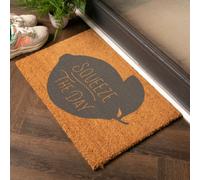 Artsy Doormats Grey Fun Squeeze The Day Doormat