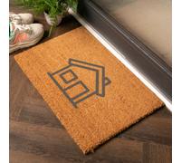 Artsy Doormats Grey Simple House Symbol Doormat