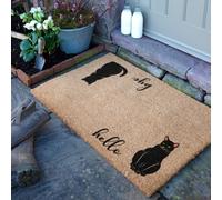Artsy Doormats Hello Bye Cats Doormat (90 X 60Cm)