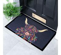 Artsy Doormats Highland Cow Colour Indoor & Outdoor Doormat - 70X40Cm