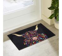 Artsy Doormats Highland Cow Indoor Washable Doormat 60X40Cm