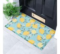 Artsy Doormats Lemons On Blue Indoor Outdoor Doormat (70 X 40Cm)