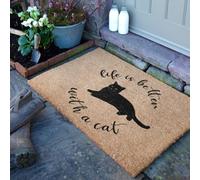 Artsy Doormats Life Is Better With A Cat Doormat (90 X 60Cm)