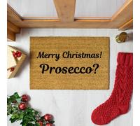 Artsy Doormats Merry Christmas Prosecco Doormat