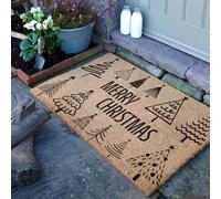 Artsy Doormats Merry Christmas Tree Pattern Coir Doormat (90 X 60Cm)