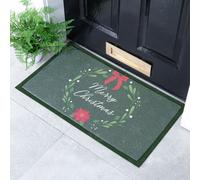 Artsy Doormats Merry Christmas Wreath Doormat