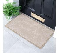 Artsy Doormats Mocha Leaf Pattern Indoor Outdoor Doormat (70 X 40Cm)