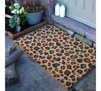 Artsy Doormats Multi Colour Leopard Print Doormat (90 X 60Cm)
