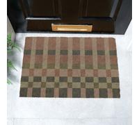Artsy Doormats Pink And Blue Check Doormat (60 X 40Cm)
