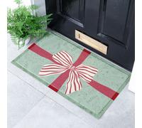 Artsy Doormats Stripey Bow Indoor Outdoor Doormat