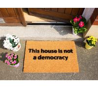 Artsy Doormats This House Is Not A Democracy Doormat