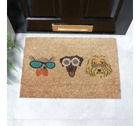 Artsy Doormats Three Cool Dogs On Coir Doormat