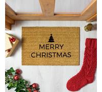 Artsy Doormats Traditional Merry Christmas Greeeting Doormat