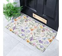 Artsy Doormats Watercolour Wild Flowers Doormat (90 X 60Cm)