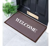 Artsy Doormats Welcome Chocolate Brown Indoor Outdoor Doormat (70 X 40Cm)