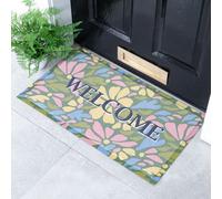 Artsy Doormats Welcome Pastel Flowers Doormat (90 X 60Cm)