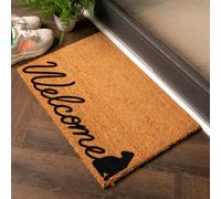 Artsy Doormats Welcome Scribble Text Cat Doormat