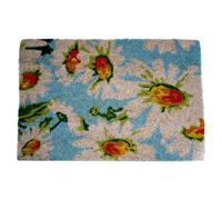 Artsy Doormats White Floral Doormat - 60 X 40Cm