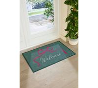 Artsy Doormats Winter Bow Welcome Indoor Outdoor Doormat