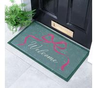 Artsy Doormats Winter Bow Welcome Indoor Outdoor Doormat (70 X 40Cm)