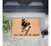 Artsy Doormats You Had Me At Woof Pug Doormat