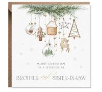 Artsy Gift Co - Brother and Sister in law Christmas card - Family Christmas Cards - Brother and Sister in law Xmas Card - Couple - Son Daughter - Sentimental Luxury Gift (Brother and Sister-inlaw)