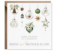 Artsy Gift Co - Sister and brother in law Christmas card - Family Christmas Cards - Sister and brother in law Xmas Card - Sister Brother - Son Daughter - Sentimental Luxury Gift