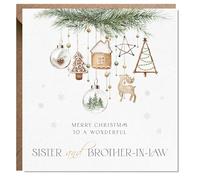 Artsy Gift Co - Sister and brother in law Christmas cards - Family Christmas Cars - Sister and brother in law Xmas Card - Son Daughter Couple - Sentimental Luxury Gift (Sister and Bother-in-law)