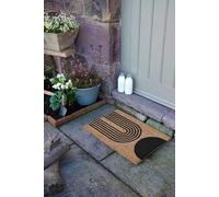 Artsy Mats Abstract Half Moon Design Doormat in Grey | Size: 40 cm x 60 cm Artsy Mats Grey 40 cm x 60 cm