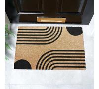 Artsy Mats - Abstract Lines Coir Doormat - Made from Tufted Coconut Fibre - Non-Slip Natural Rubber Backed Doormats Indoor - Heavy Duty, Decorative OutDoormats, (60x40cm)