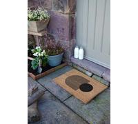 Artsy Mats Abstract Sphere Design Doormat in Grey | Size: 40 cm x 60 cm Artsy Mats Grey 40 cm x 60 cm