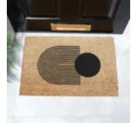 Artsy Mats - Abstract Sphere Doormat - Features Tufted Coconut Fibre - Non-Slip Rubber Backed Doormats - Heavy Duty, Decorative OutDoormats, (60x40cm)