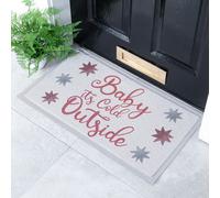 Artsy Mats Baby it's Cold Outside Outdoor Doormat | Size: 40 cm x 70 cm Artsy Mats Multicolor 40 cm x 70 cm