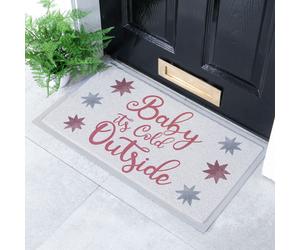 Artsy Mats Baby it's Cold Outside Outdoor Doormat | Size: 40 cm x 70 cm Artsy Mats Multicolor 40 cm x 70 cm