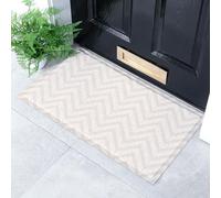 Artsy Mats Beige Abstract Lines Pattern Indoor & Outdoor Door Mat - Incredibly & Weatherproof Doormats - Non Slip Mat, (70x40 cm)