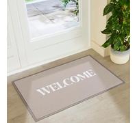Artsy Mats Beige Welcome Pattern Indoor & Outdoor Door Mat - Incredibly Durable & Weatherproof Doormats - Non Slip Mat, (90x60 cm)