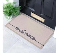 Artsy Mats Beige Welscribble Pattern Indoor & Outdoor Door Mat - Incredibly Durable & Weatherproof Doormats - Non Slip Mat, (70x40 cm)
