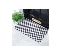 Artsy Mats Black Check Doormat (70 x 40cm) | Size: 40 cm x 70 cm Artsy Mats Black 40 cm x 70 cm