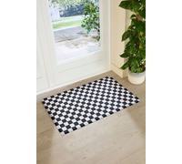 Artsy Mats Black Check Doormat | Size: 90 cm x 60 cm Artsy Mats Black 90 cm x 60 cm