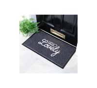 Artsy Mats Black Hello Lovely Doormat (70 x 40cm) | Size: 40 cm x 70 cm Artsy Mats Black 40 cm x 70 cm