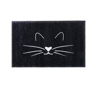 Artsy Mats - Black Whiskers Cat Indoor Washable Doormat - Superior Absorption Non Slip Mat - Dirt Trapper Heavy Duty Floor Mat - Perfect for Hallway, Doorway, & Kitchen Mat, (80x50cm)