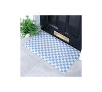 Artsy Mats Blue Check Doormat (70 x 40cm) | Size: 40 cm x 70 cm Artsy Mats Blue 40 cm x 70 cm