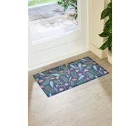 Artsy Mats Blue Leaves Indoor Outdoor Doormat (70 x 40cm) | Size: 40 cm x 70 cm Artsy Mats Blue 40 cm x 70 cm