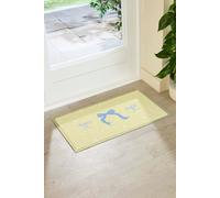 Artsy Mats Butter Yellow Bow Indoor Outdoor Doormat (70 x 40cm) | Size: 40 cm x 70 cm Artsy Mats Yellow 40 cm x 70 cm