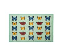 Artsy Mats - Butterfly Pattern Indoor Washable Doormat - Superior Absorption Non Slip Mat - Dirt Trapper Heavy Duty Floor Mat - Perfect for Hallway, Doorway, & Kitchen Mat, (80x50cm)